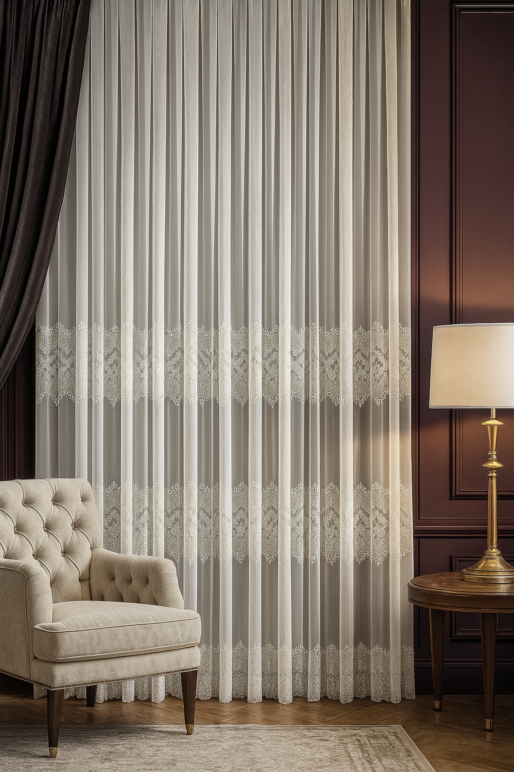 Özel Tasarım Nakışlı Tül Perde